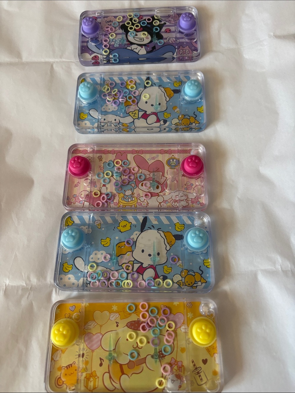 Sanrio Character Handheld Water Ring Toss Toy Set of 5